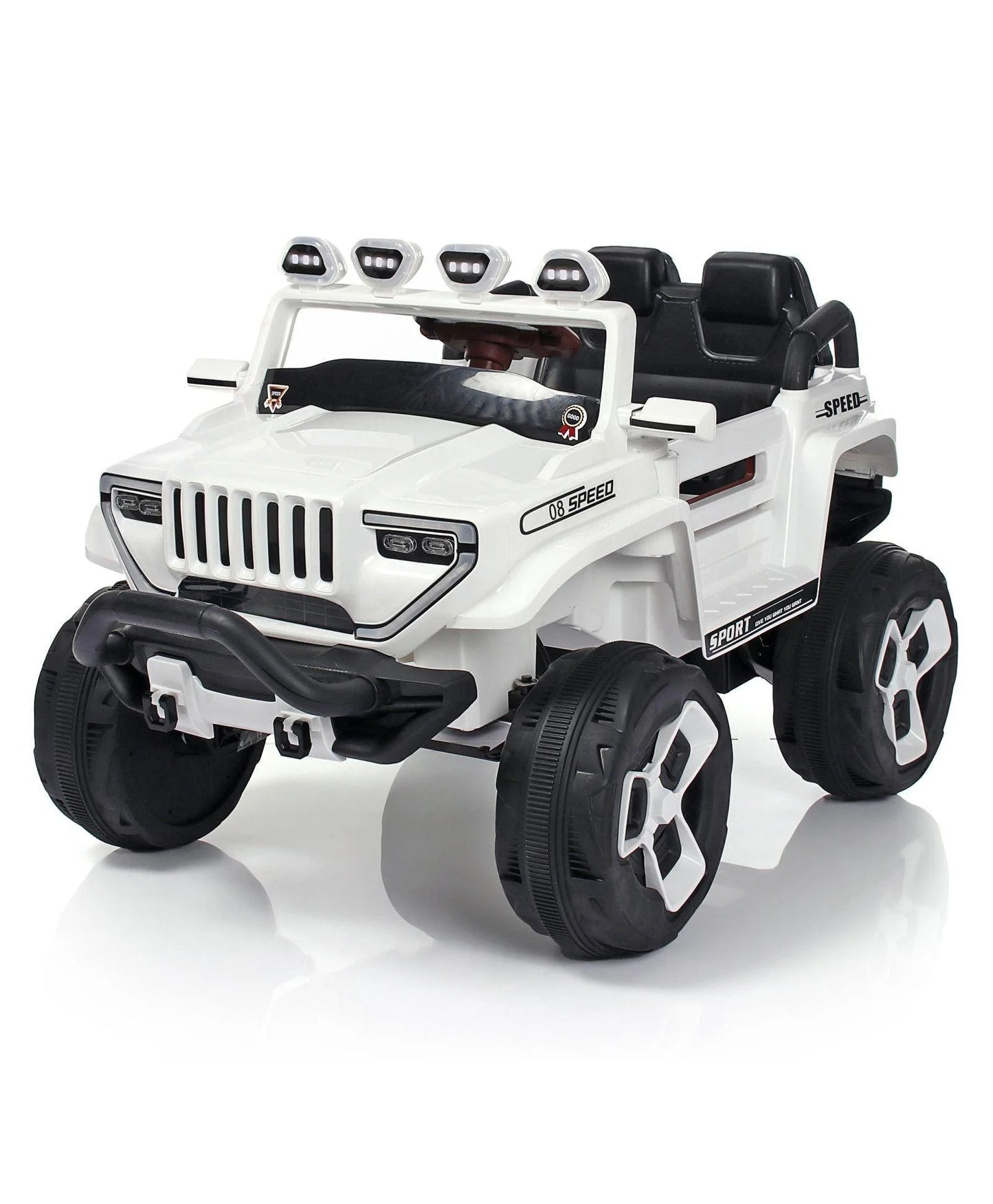 2023 4 Wheel Drive on 12v White Bugatti for Kids & Toddlers