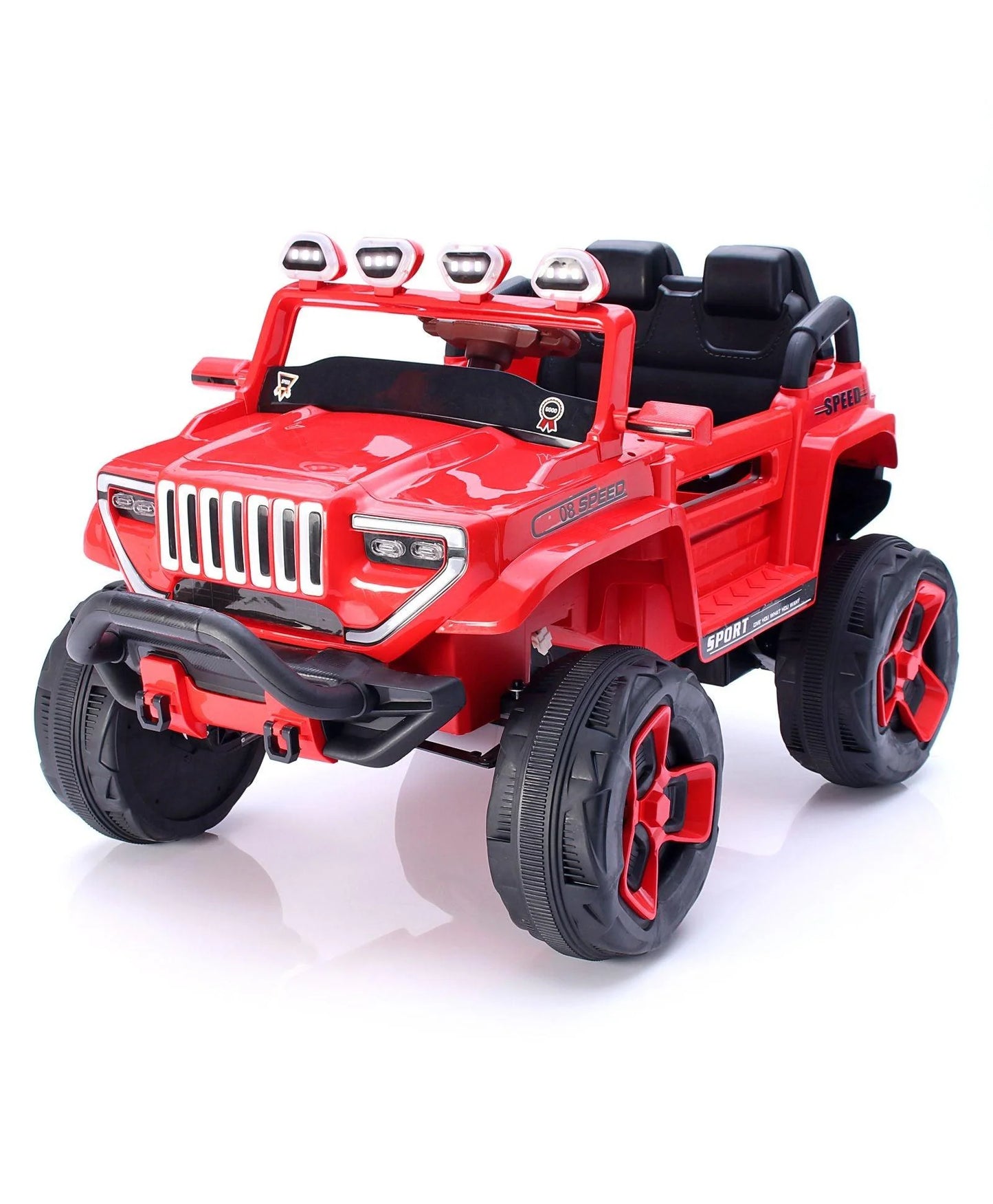 Jumbo-sized 12v 4 Wheel Drive Kids Electric Bugatti Jeep | Single Button start and 2 Point safety harness