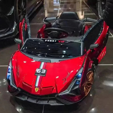 Red Lamborghini Electric Sports Ride on Car for Kids | 4 Channel Parental Control