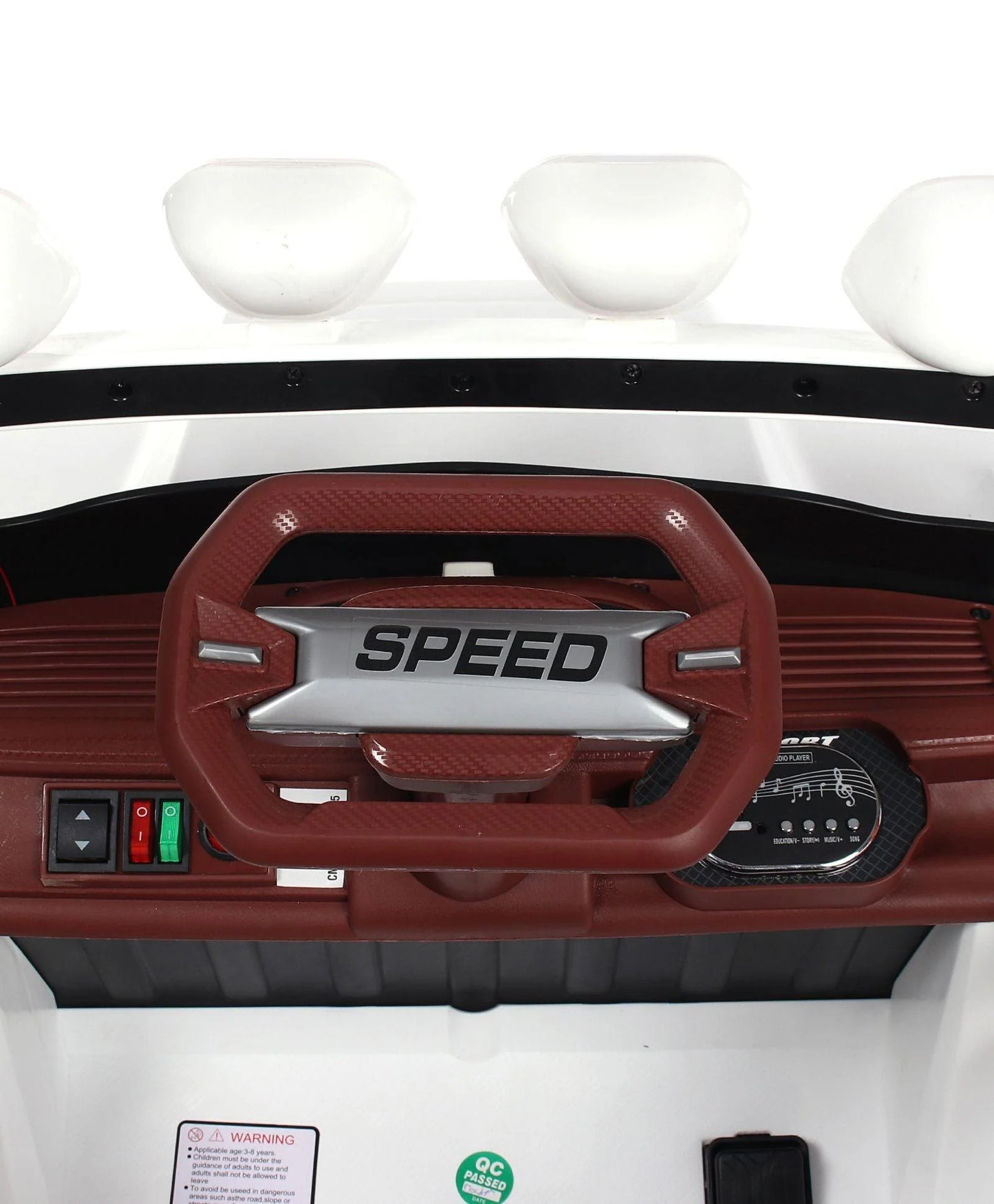 2023 4 Wheel Drive on 12v White Bugatti for Kids & Toddlers