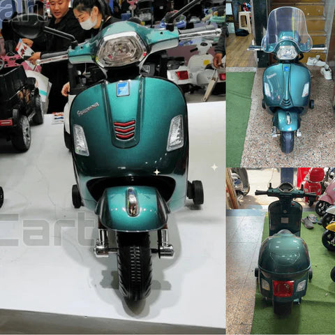 12V Metallic Paint Vespa Scooter for Kids | Battery Operated