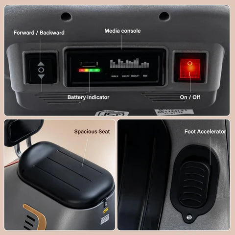 Kids Electric Motorcycle Ride-On Bike with 3 Wheels – Battery-Powered Toy for Boys & Girls Age 1–7 | Model JD-EM-402