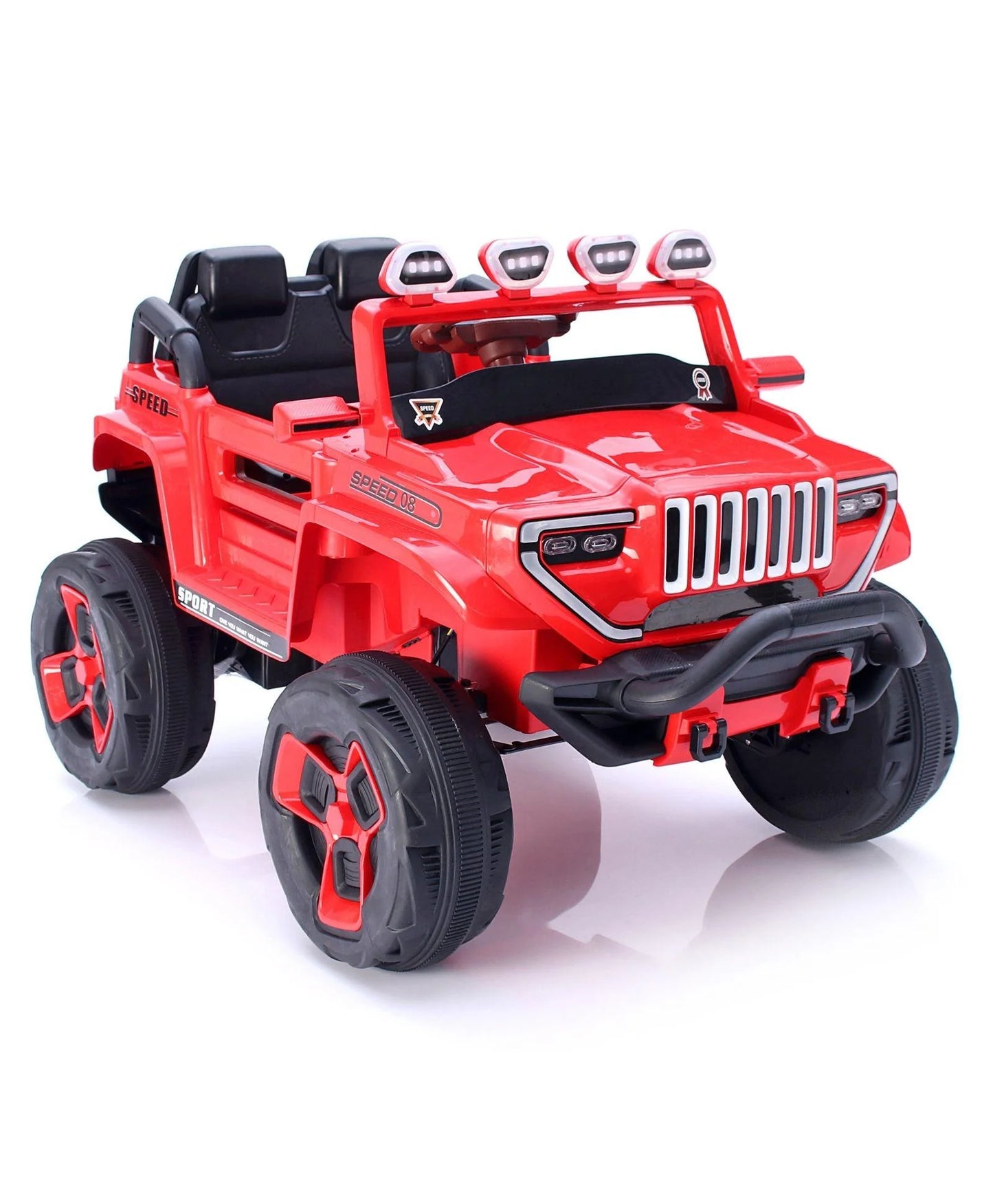 Jumbo-sized 12v 4 Wheel Drive Kids Electric Bugatti Jeep | Single Button start and 2 Point safety harness
