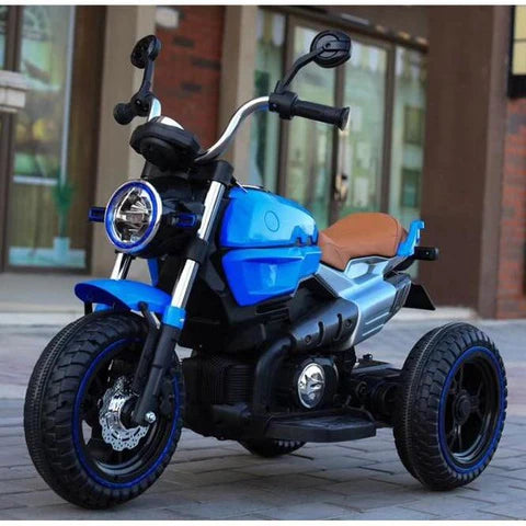 12V Blue Electric 3 Wheels Motorcycle for Toddlers & Kids
