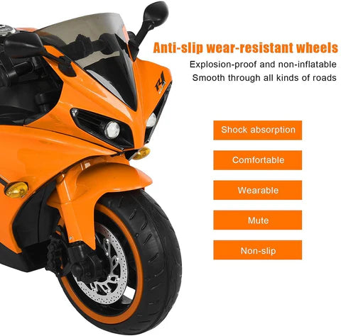 R1 Kids Electric Sports Ride on Bike with Training Wheels