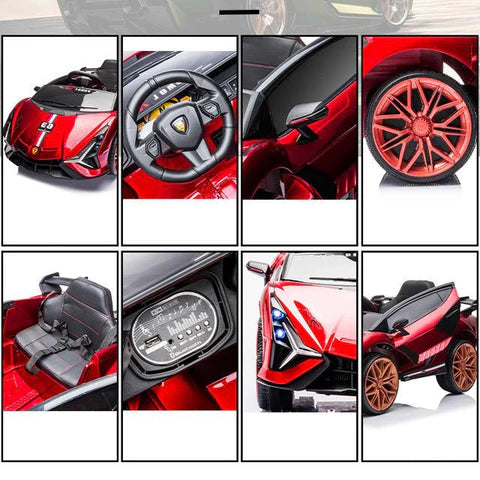 Red Lamborghini Electric Sports Ride on Car for Kids | 4 Channel Parental Control