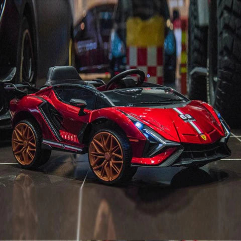 Red Lamborghini Electric Sports Ride on Car for Kids | 4 Channel Parental Control