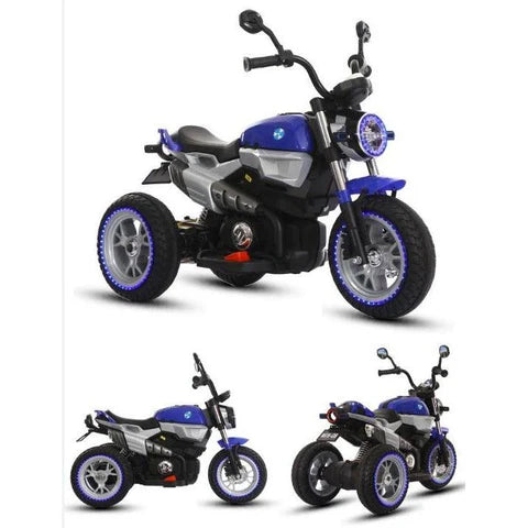 12V Blue Electric 3 Wheels Motorcycle for Toddlers & Kids
